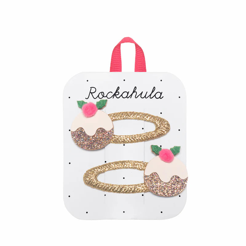 Rockahula - Hair Clips - Christmas Pudding