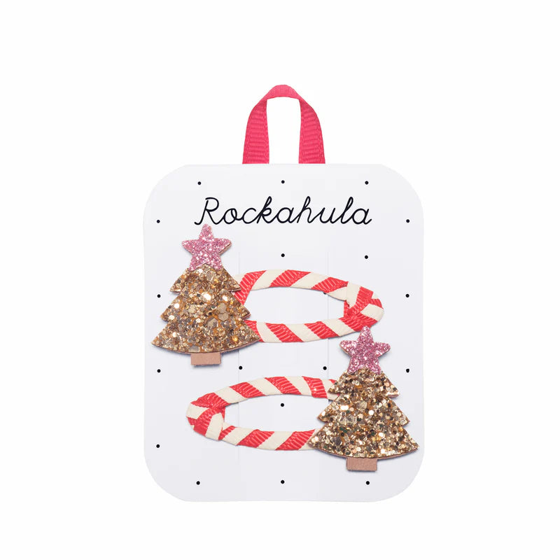Rockahula - Hair Clips - Stripy Christmas Tree