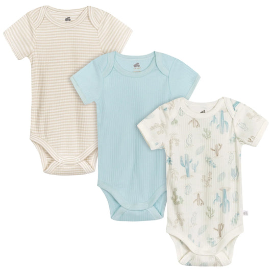 Gerber - Short Sleeve Bodysuits 3pk - Desert Cactus