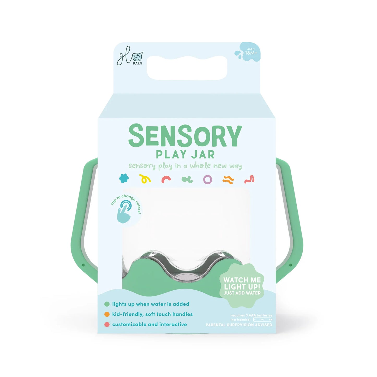 Glo Pals - Sensory Play Jar - Teal