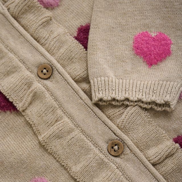 Minymo - Knit Cardigan - Heart