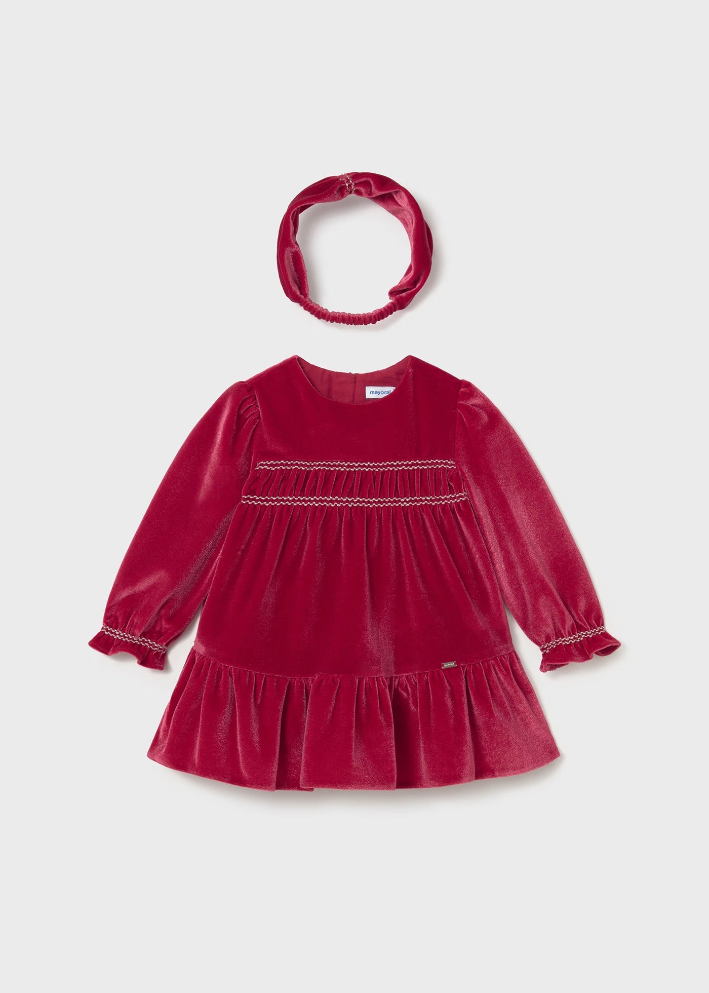 Mayoral - Velvet Dress with Headband