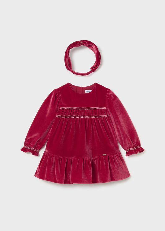 Mayoral - Velvet Dress with Headband
