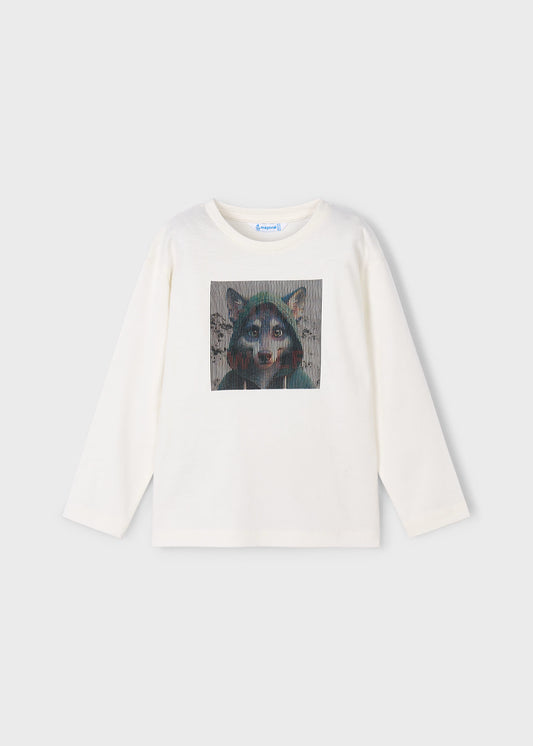 Mayoral - Long Sleeve T-shirt - Cream