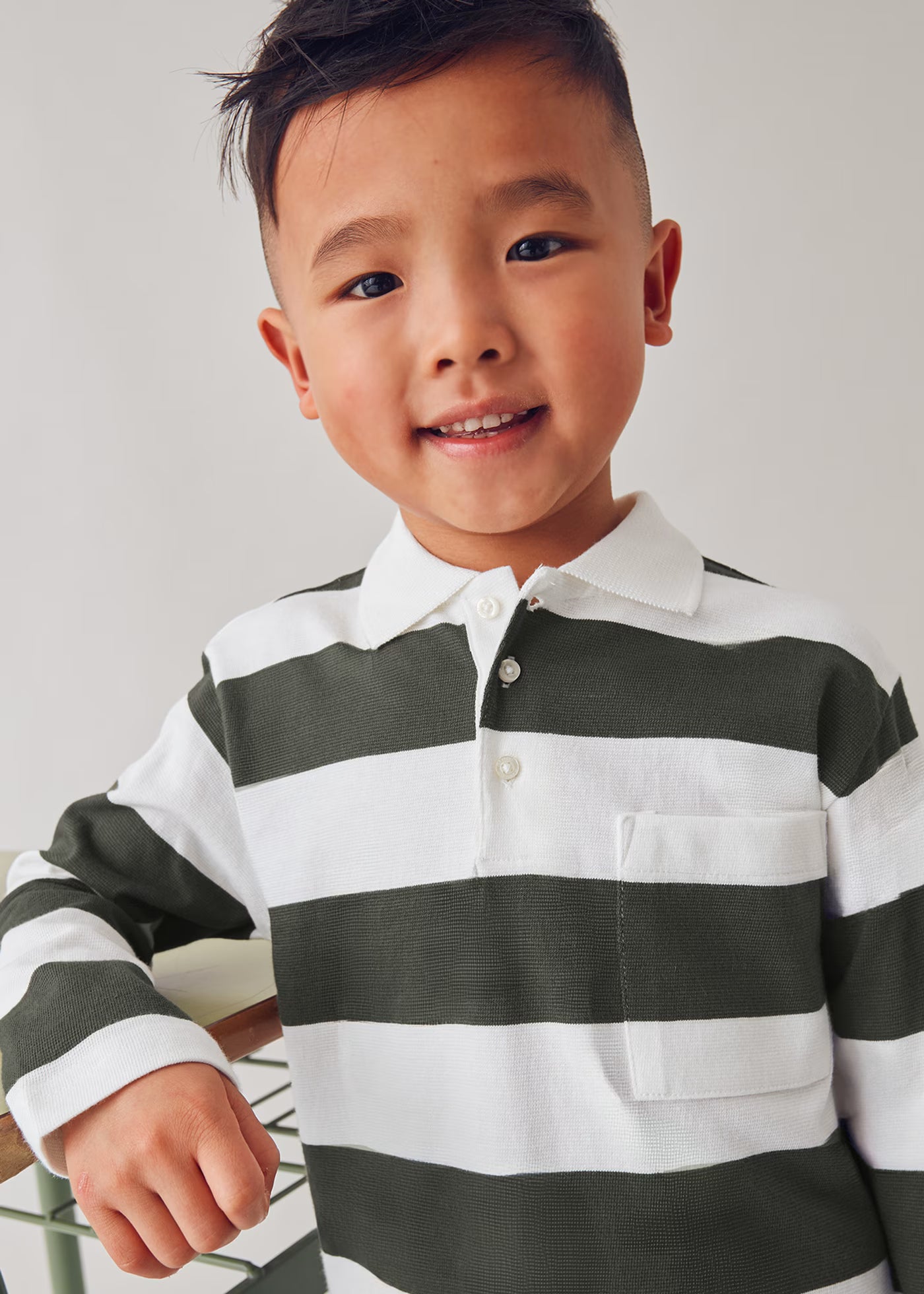 Mayoral - Long Sleeve Polo Shirt - Olive