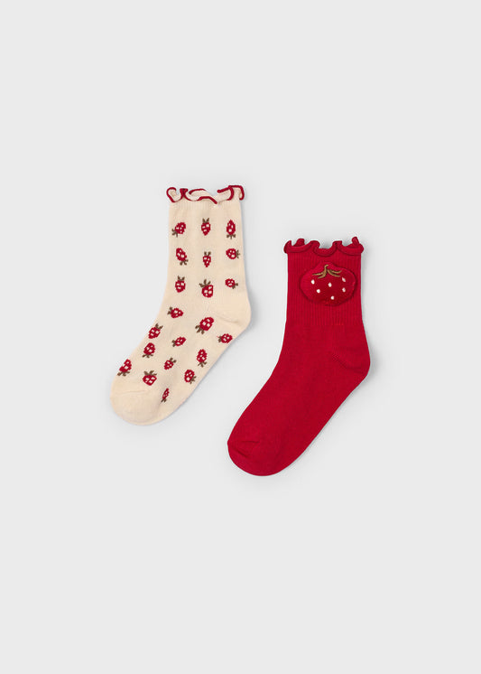 Mayoral - 2 pce Socks - Red