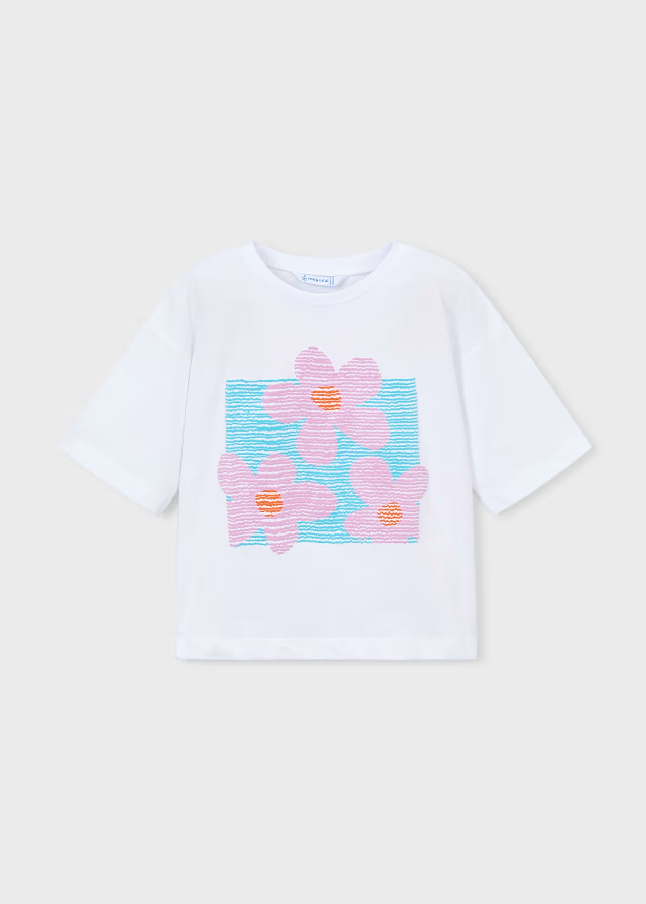 Mayoral - Drop Shoulder T-shirt - White Lilac