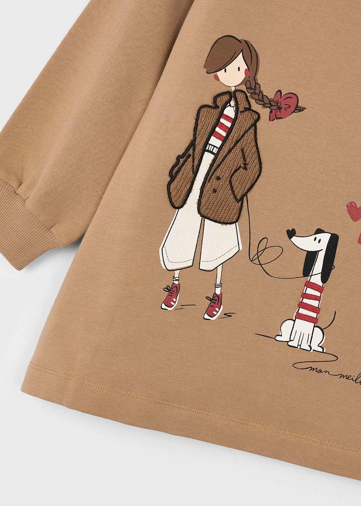Mayoral - Long Sleeve Dress - Camel