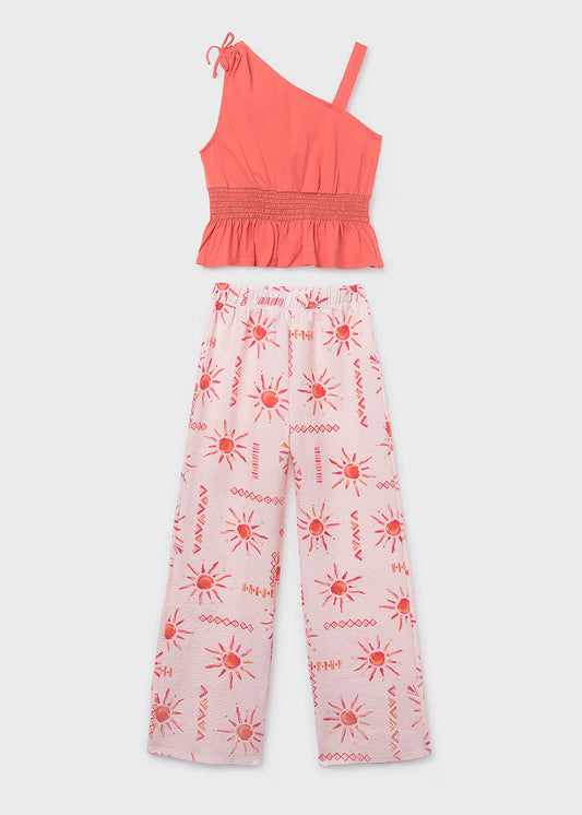 Mayoral - 2 pc Pant Set - Flamingo