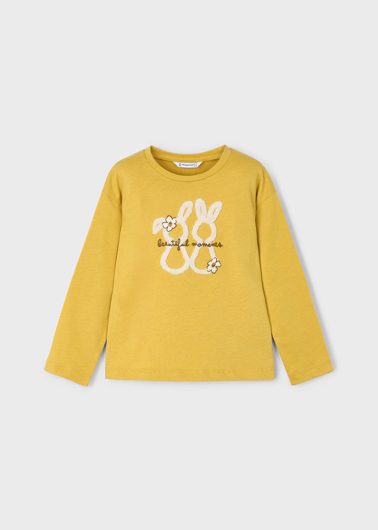 Mayoral - Long Sleeve T-Shirt and Velvet Leggings with Print - Mustard