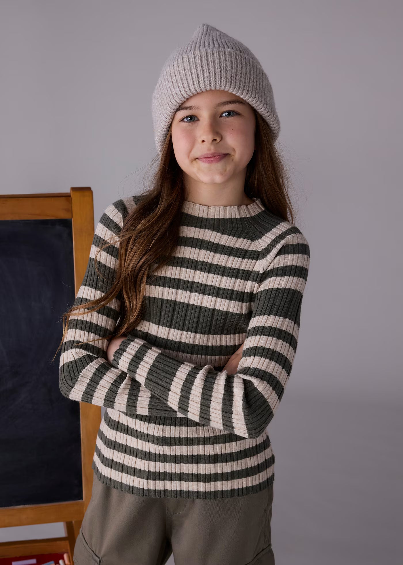 Mayoral - Ribbed Mock Neck Sweater - Hunter Green