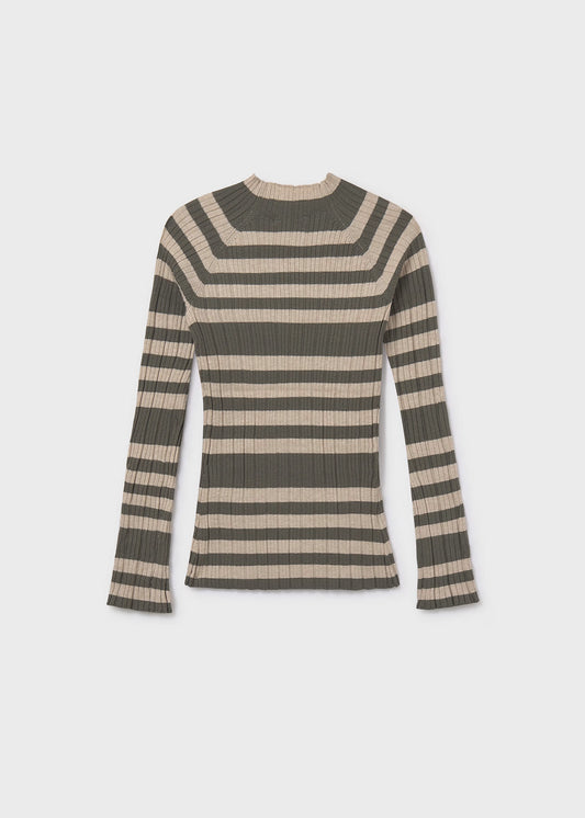 Mayoral - Ribbed Mock Neck Sweater - Hunter Green