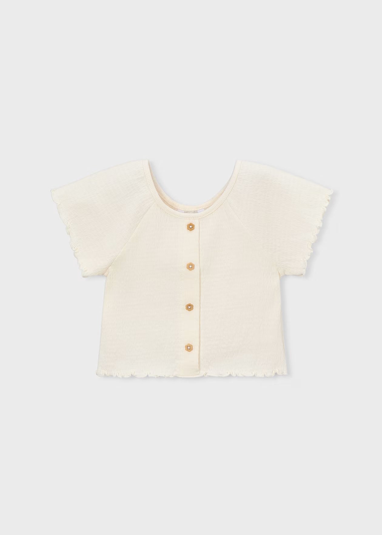 Mayoral - Ruffled T-Shirt - Bone