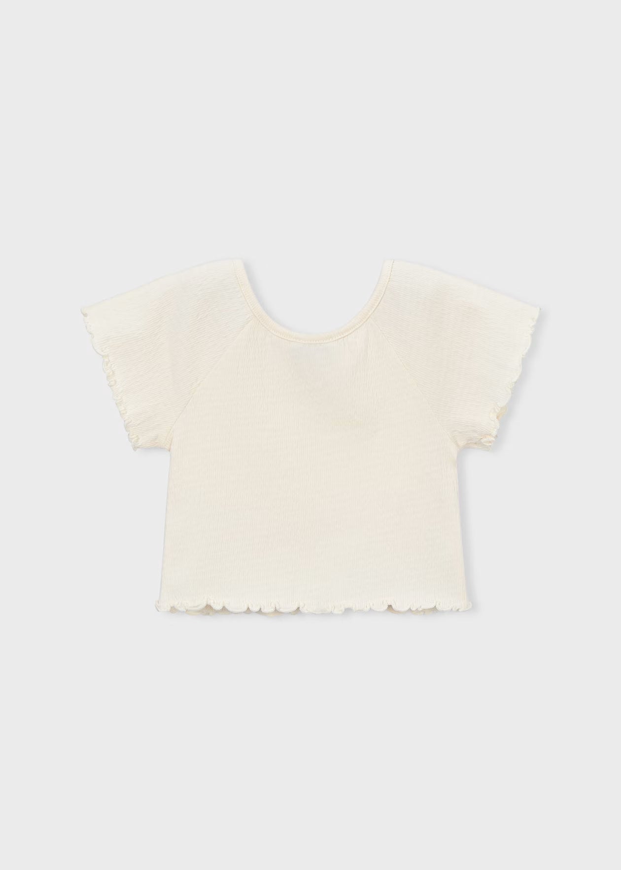 Mayoral - Ruffled T-Shirt - Bone