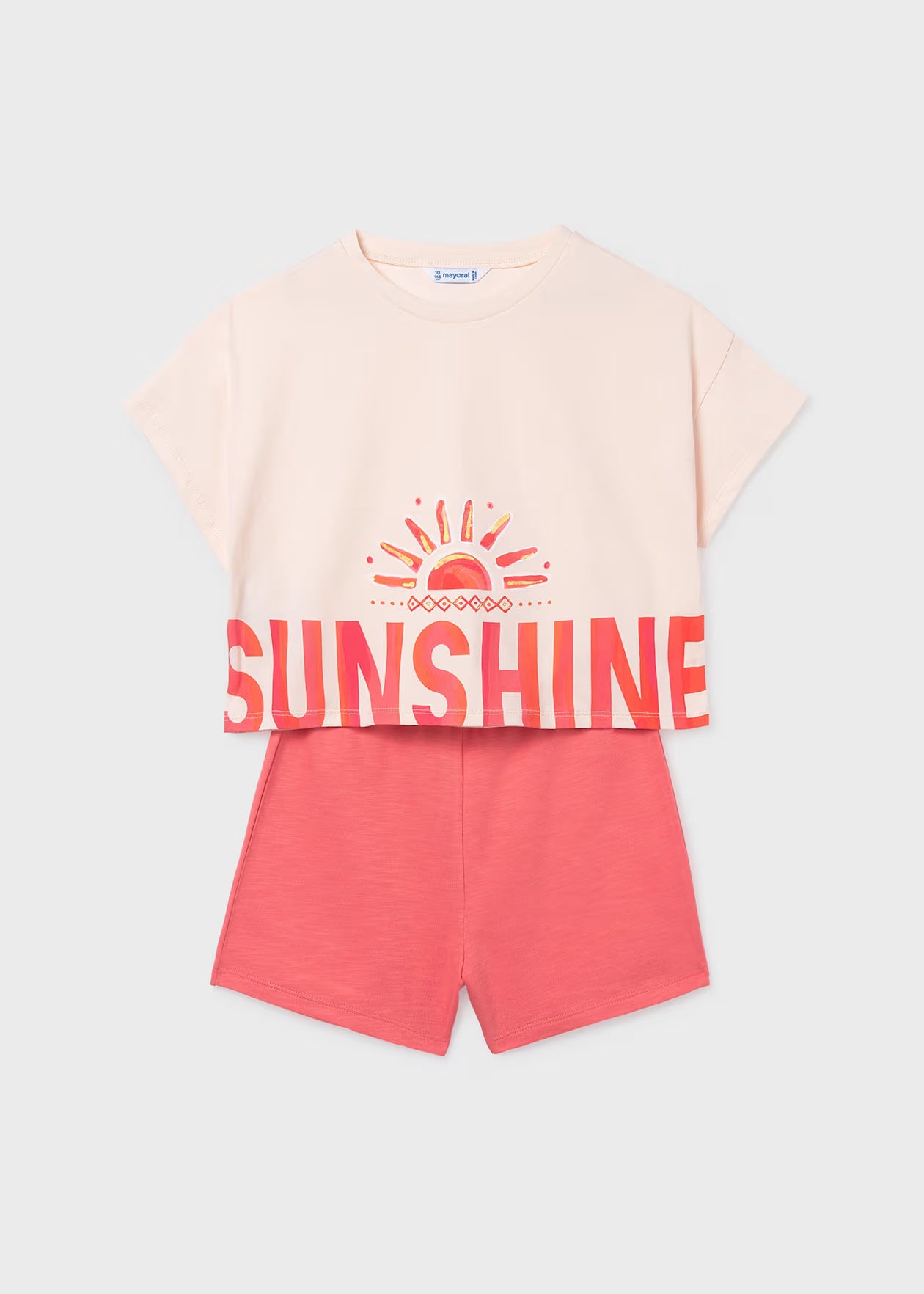 Mayoral - 2 pc Short Set - Flamingo