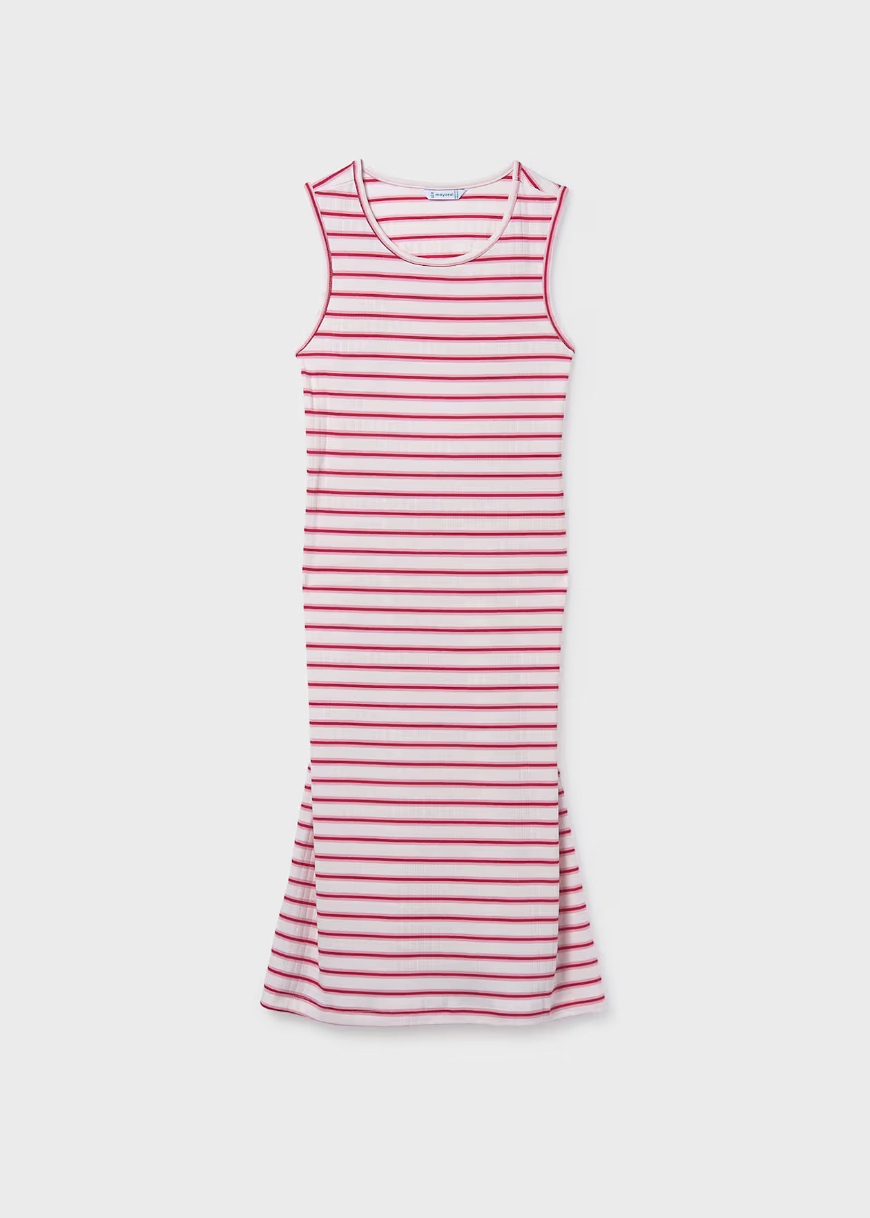 Mayoral - Stripped Dress - Cherry White