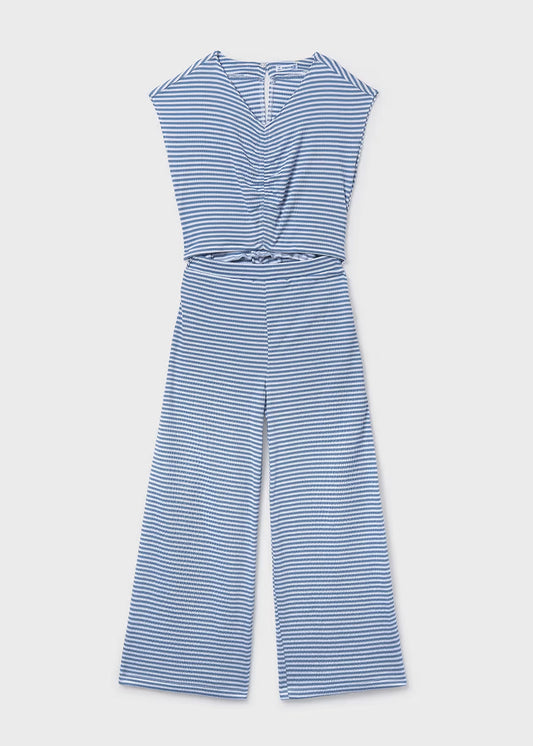 Mayoral - Stripped Jumpsuit - Indigo