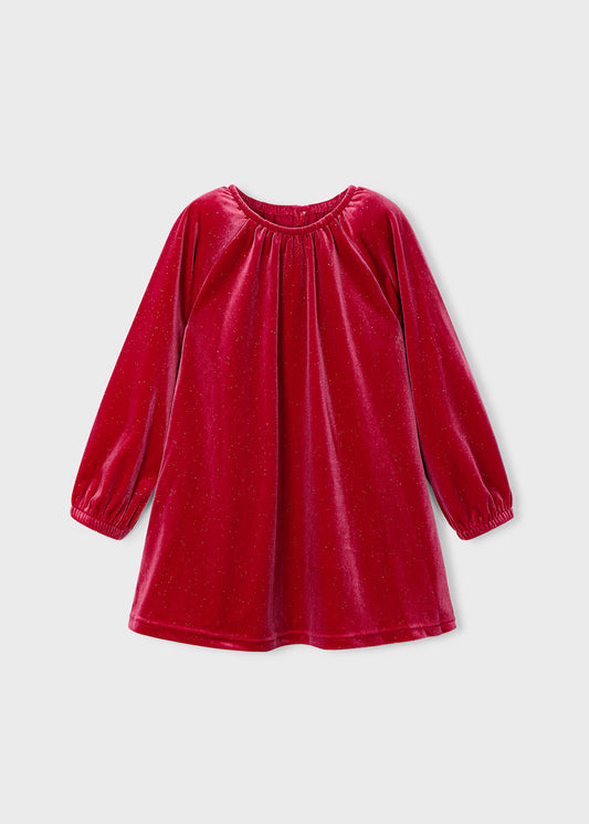 Mayoral - Sparkly Velvet Dress - Red