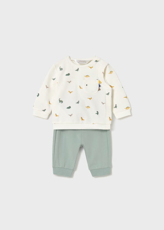 Mayoral - 2 pc Dinosaur Set - Sage