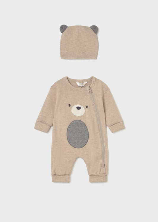 Mayoral - Romper with Hat - Oat