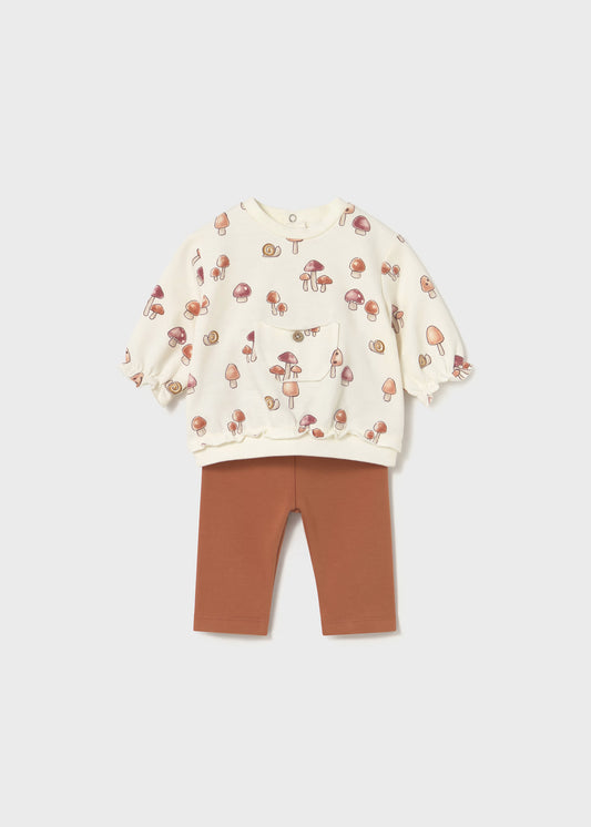 Mayoral - 2 pce Legging Set - Offwhite