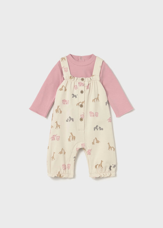 Mayoral - 2 pce Dungaree Set - Orchid
