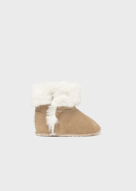 Mayoral - Faux Fur Lined Booties - Peanut