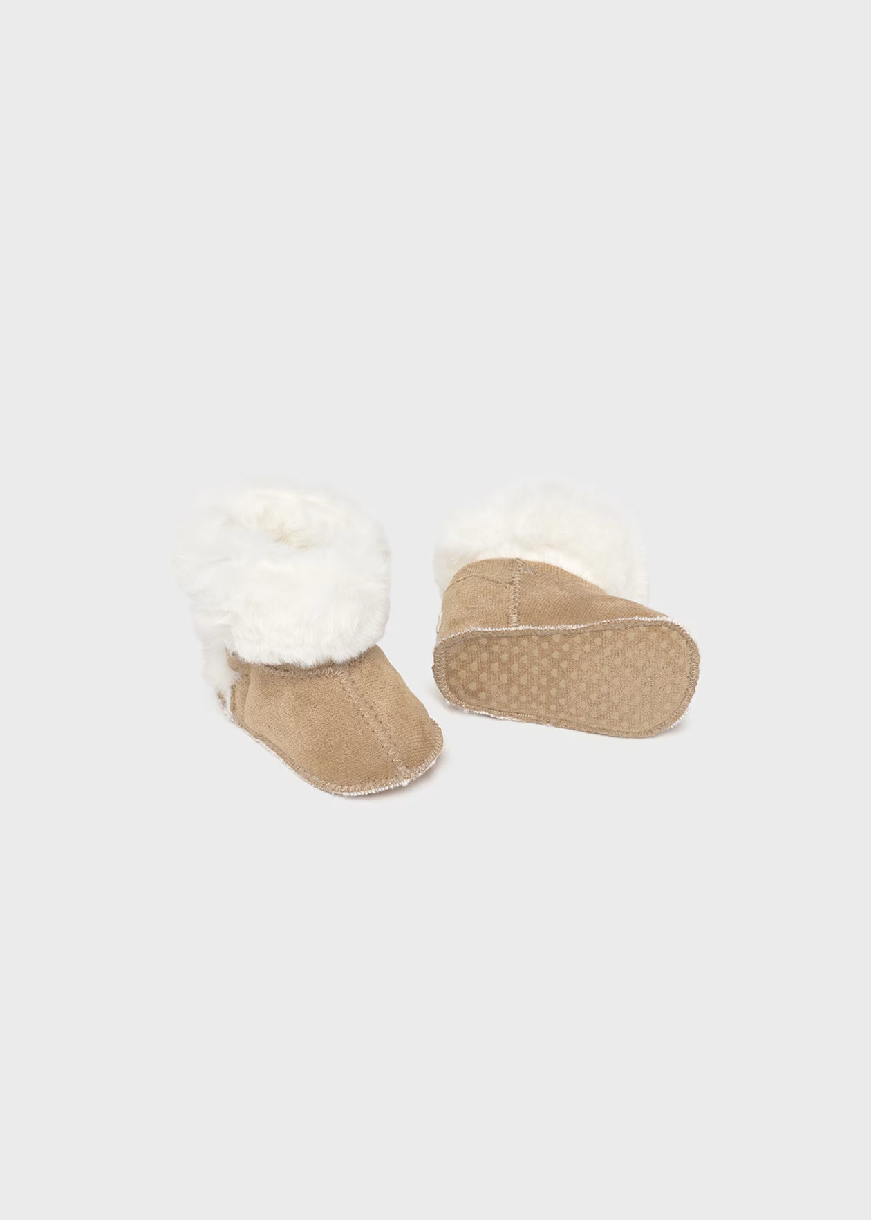 Mayoral - Faux Fur Lined Booties - Peanut