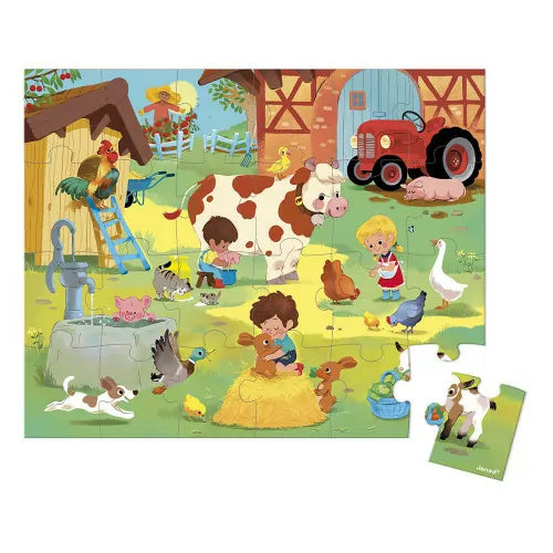 Janod 24 pc Puzzle - A Day at the Farm