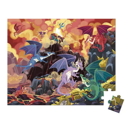 Janod 54 pc Puzzle - Fiery Dragons
