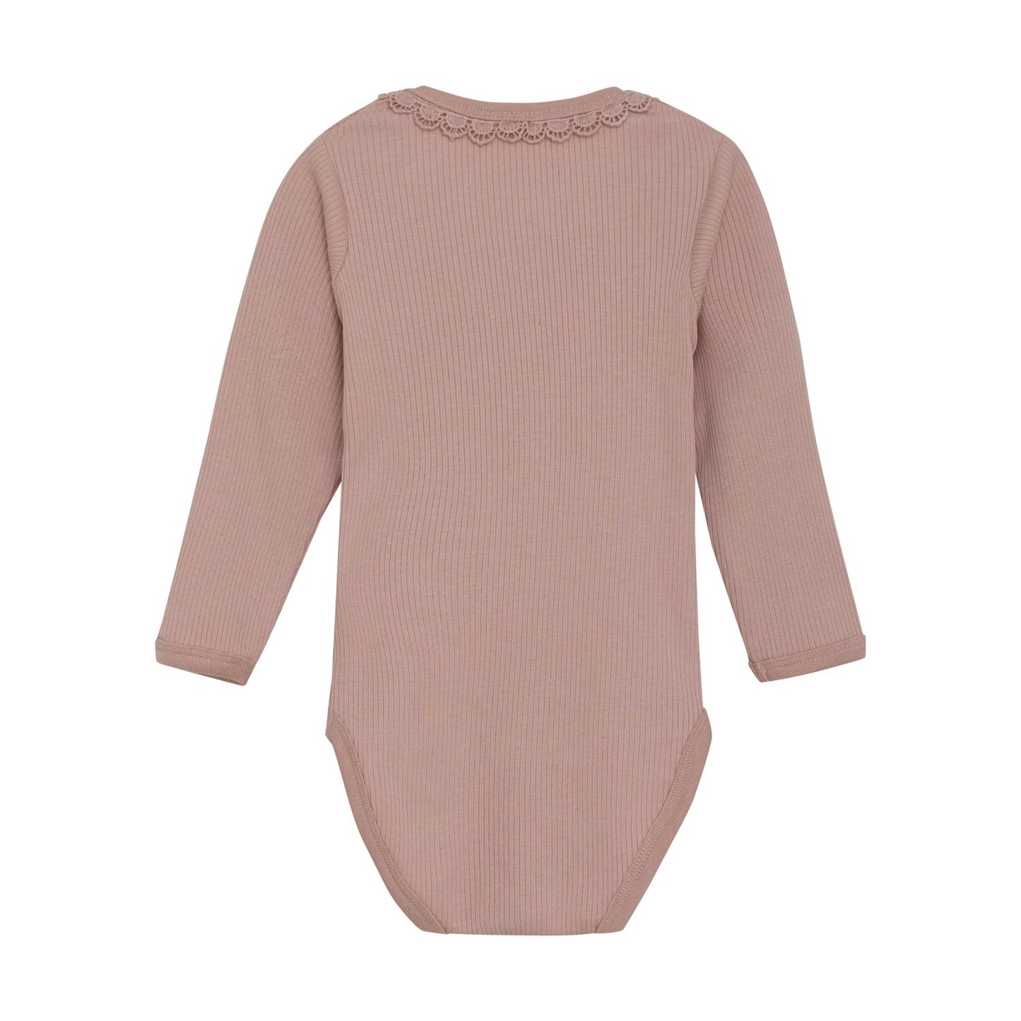 Minymo - Long Sleeve Rib Bodysuit - Misty Rose