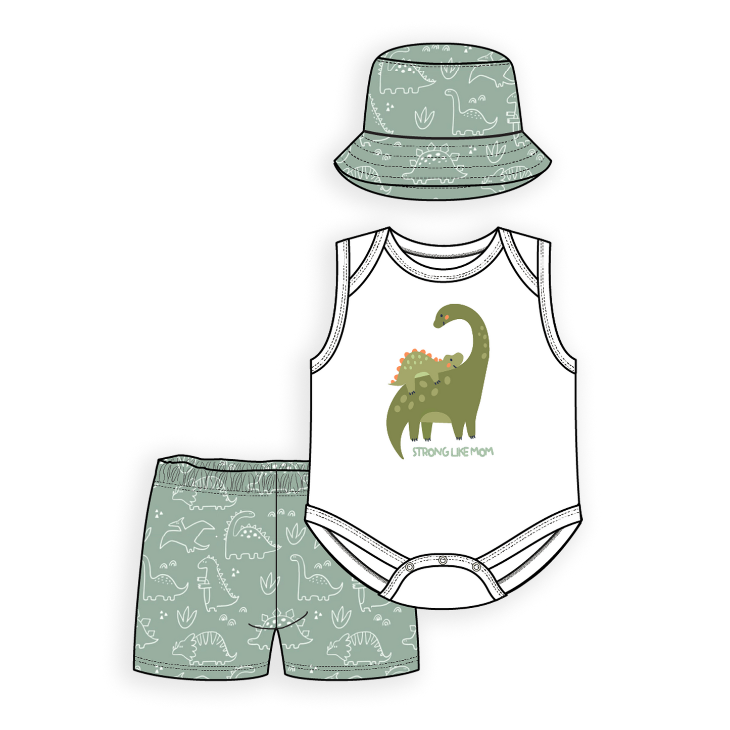 Boys 3 Piece Dinosaur